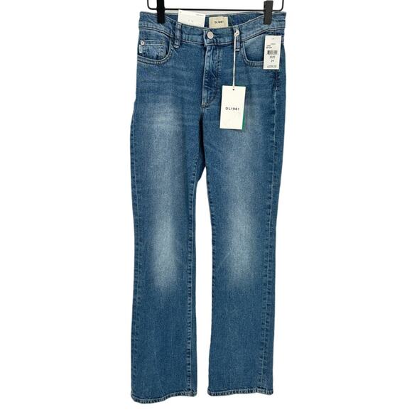 DL1961 New! Joni Slim Boot Cut Mid Rise Jean Blue Med Wash Western Fall 24 - Picture 1 of 12